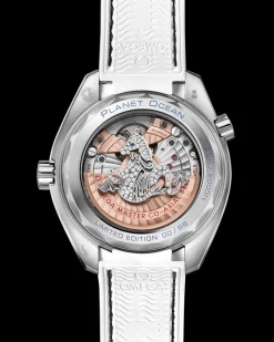 39,5 mm, or blanc sur bracelet en cuir doublé de caoutchouc|OMEGA New