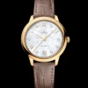 34 mm, or jaune sur bracelet en cuir|OMEGA Sale