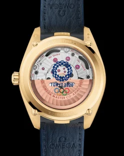 41 mm, or jaune sur bracelet en cuir|OMEGA Discount