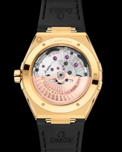 41 mm, or jaune sur bracelet en cuir|OMEGA Outlet