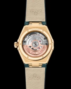 29 mm, or jaune sur bracelet en cuir|OMEGA Online