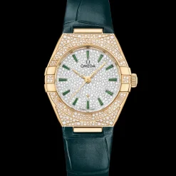 29 mm, or jaune sur bracelet en cuir|OMEGA Best