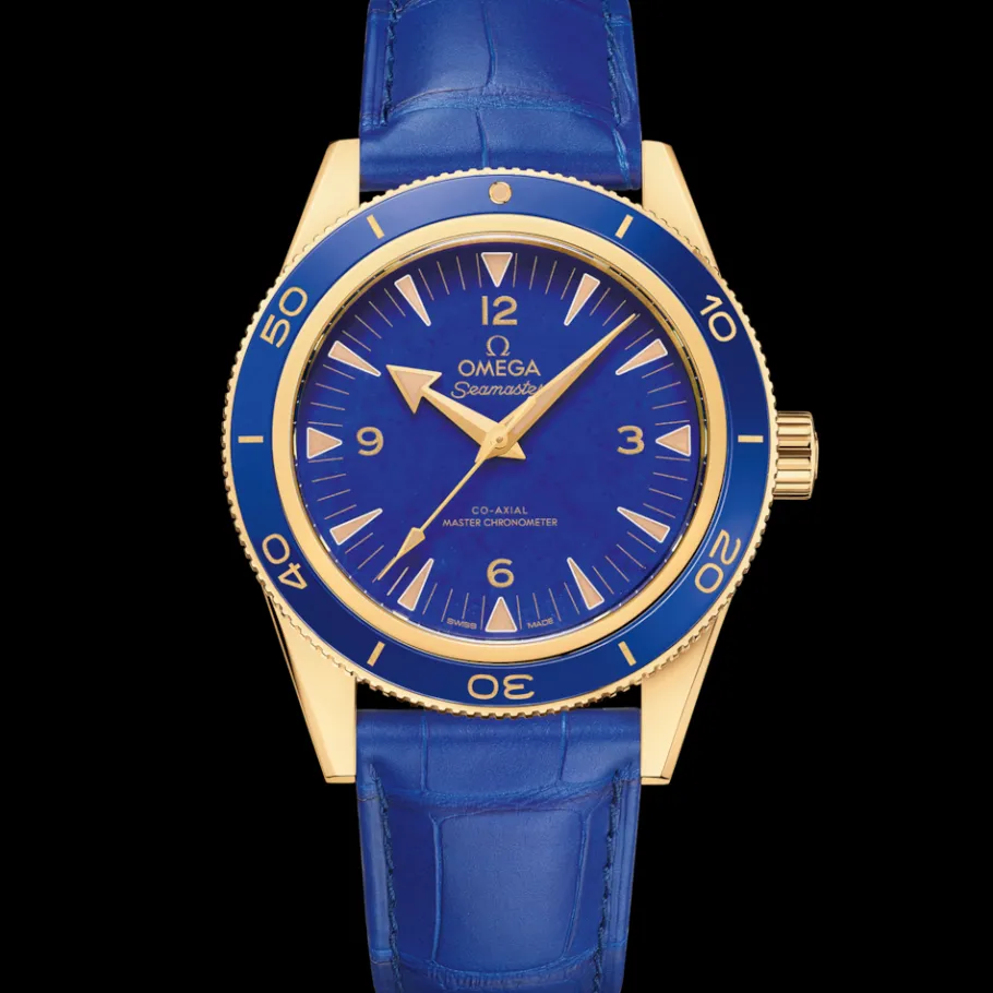 41 mm, or jaune sur bracelet en cuir|OMEGA Fashion