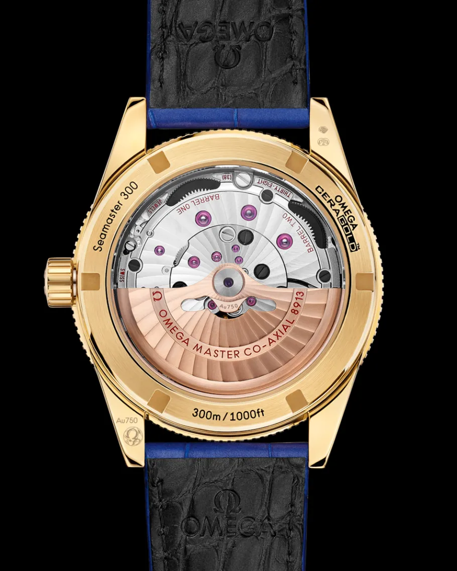 41 mm, or jaune sur bracelet en cuir|OMEGA Fashion