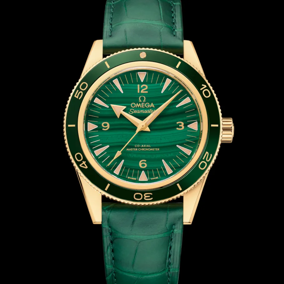 41 mm, or jaune sur bracelet en cuir|OMEGA Sale