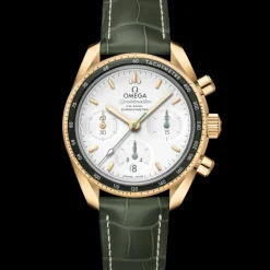 38 mm, or jaune sur bracelet en cuir|OMEGA Hot