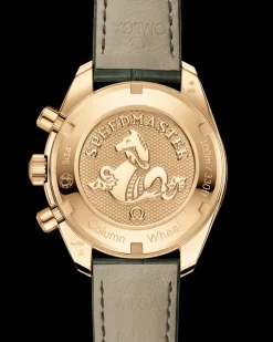 38 mm, or jaune sur bracelet en cuir|OMEGA Hot