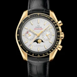 44,25 mm, or jaune sur bracelet en cuir|OMEGA Fashion