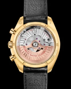 44,25 mm, or jaune sur bracelet en cuir|OMEGA Fashion