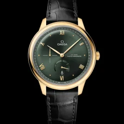 41 mm, or jaune sur bracelet en cuir|OMEGA Fashion