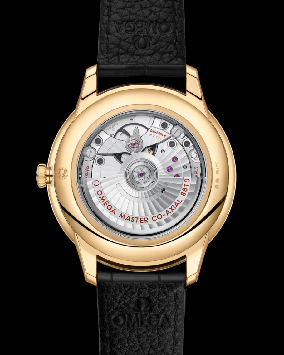 41 mm, or jaune sur bracelet en cuir|OMEGA Fashion