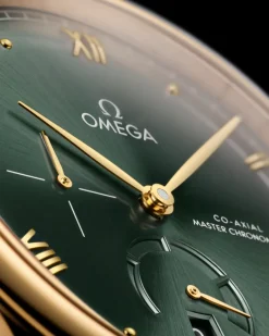 41 mm, or jaune sur bracelet en cuir|OMEGA Fashion