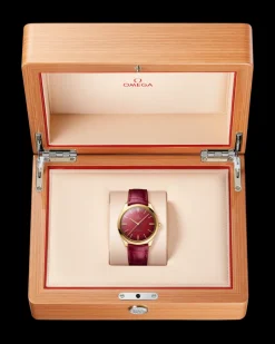 40 mm, or jaune sur bracelet en cuir|OMEGA Discount