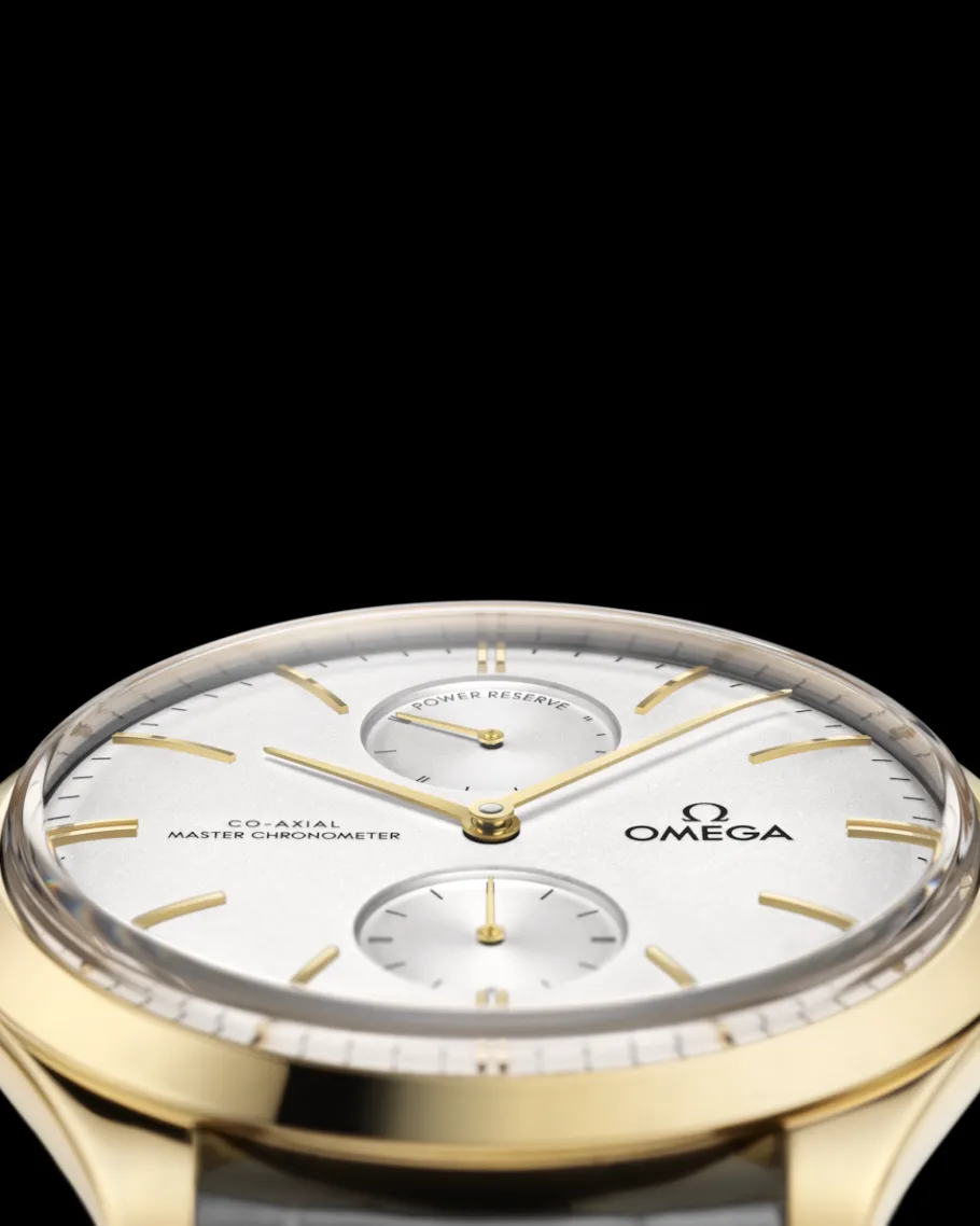 40 mm, or jaune sur bracelet en cuir|OMEGA Discount