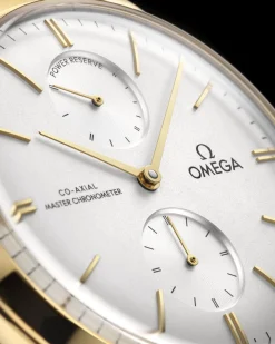 40 mm, or jaune sur bracelet en cuir|OMEGA Discount