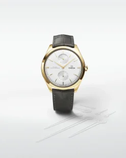 40 mm, or jaune sur bracelet en cuir|OMEGA Discount
