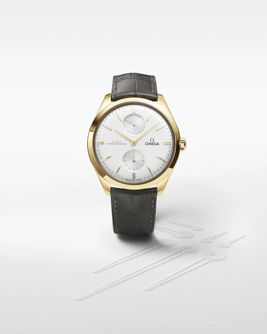 40 mm, or jaune sur bracelet en cuir|OMEGA Discount