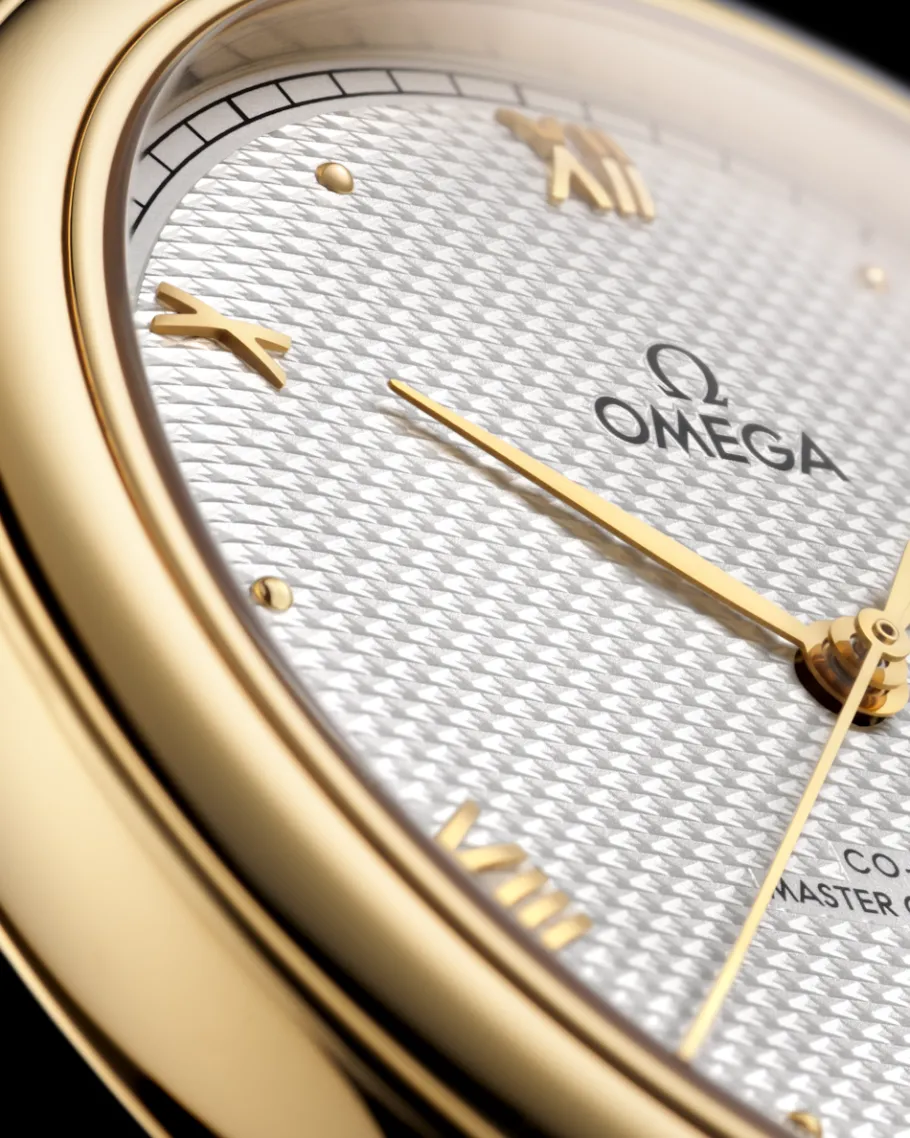 40 mm, or jaune sur bracelet en cuir|OMEGA Discount