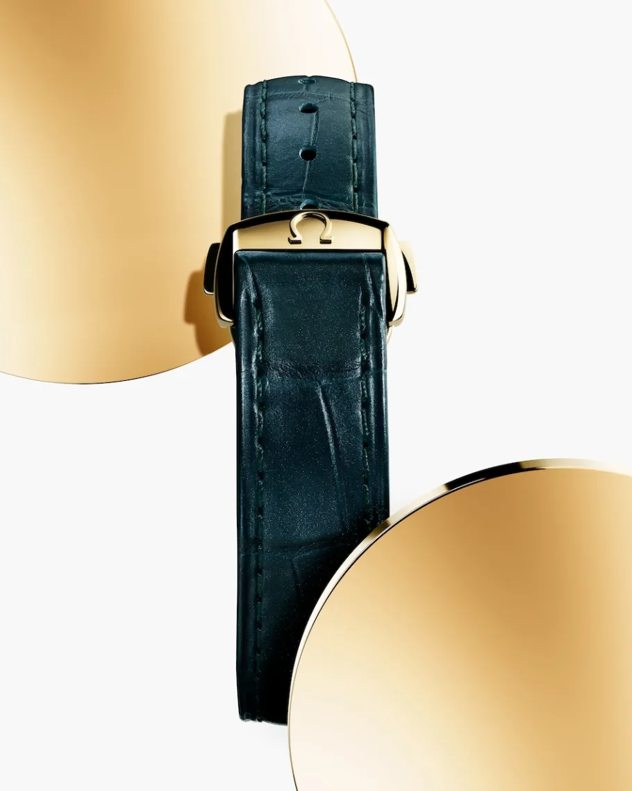 34 mm, or Moonshine™ sur bracelet en cuir|OMEGA Discount