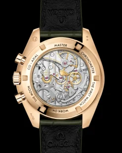 42 mm, or Moonshine™ sur bracelet en cuir|OMEGA Online