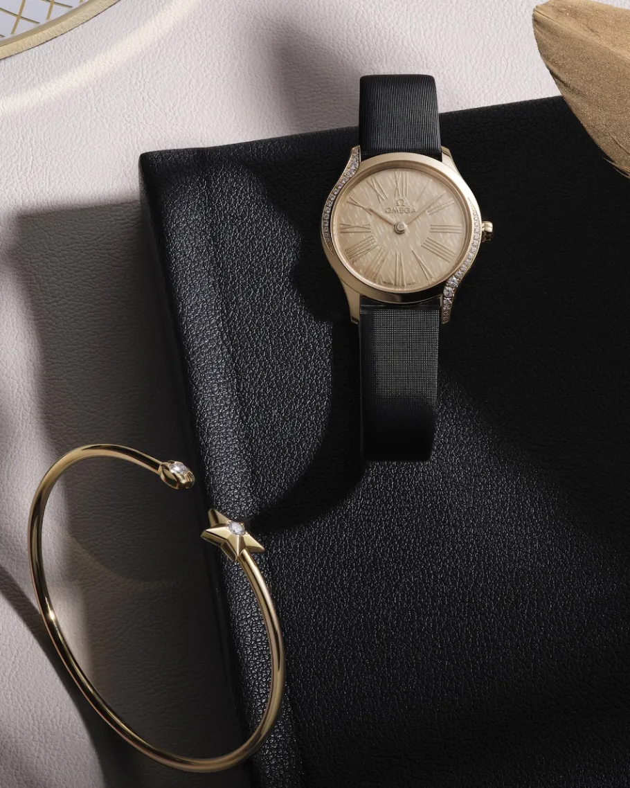 26 mm, or Moonshine™ sur bracelet tissu|OMEGA Discount