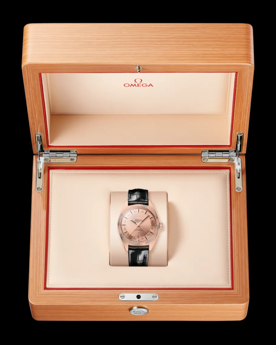 41 mm, or Sedna™ sur bracelet en cuir|OMEGA Clearance