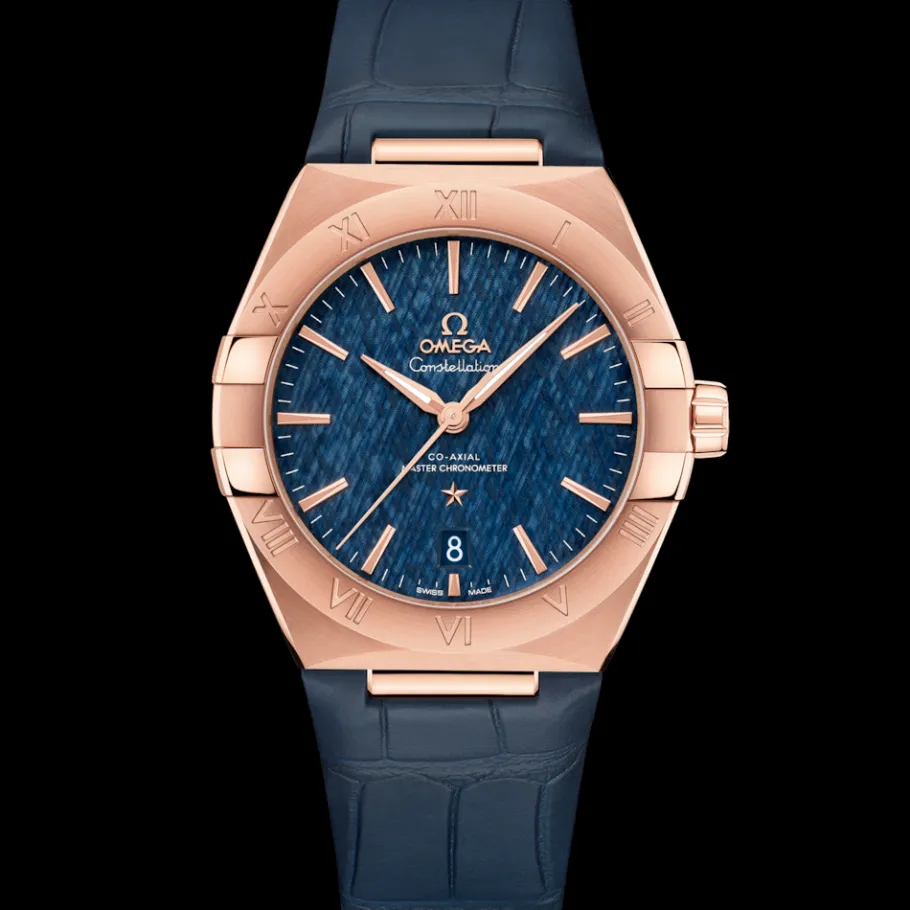 39 mm, or Sedna™ sur bracelet en cuir|OMEGA Sale