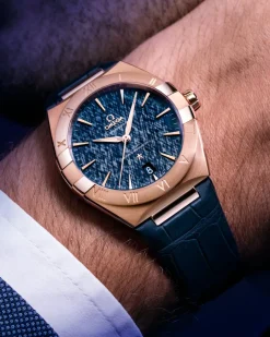 39 mm, or Sedna™ sur bracelet en cuir|OMEGA Sale