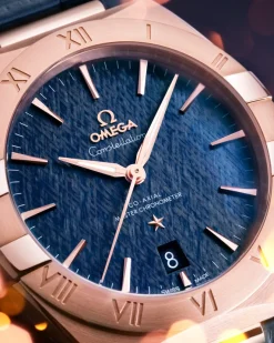 39 mm, or Sedna™ sur bracelet en cuir|OMEGA Sale