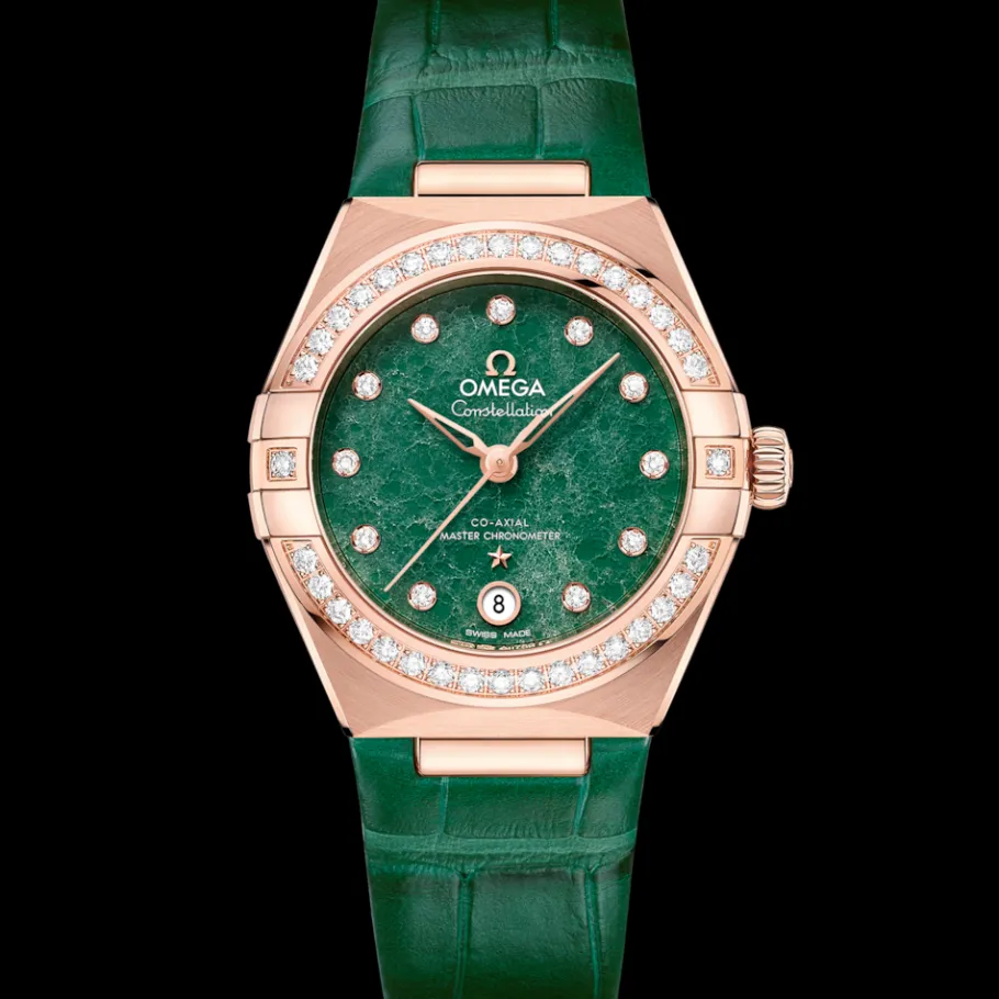 29 mm, or Sedna™ sur bracelet en cuir|OMEGA New