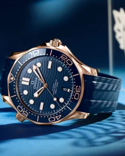 42 mm, or Sedna™ sur bracelet caoutchouc|OMEGA Clearance