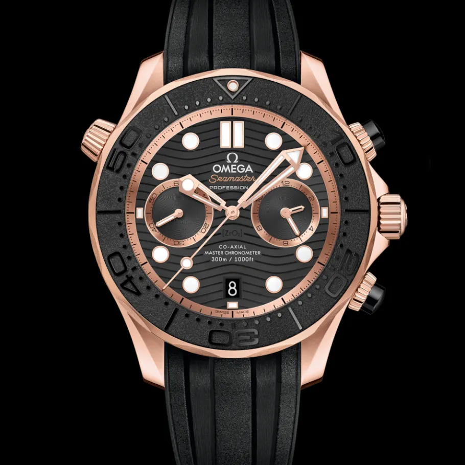44 mm, or Sedna™ sur bracelet caoutchouc|OMEGA Discount