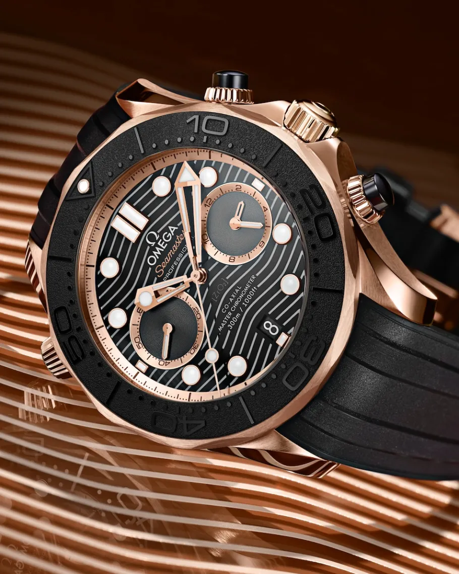 44 mm, or Sedna™ sur bracelet caoutchouc|OMEGA Discount