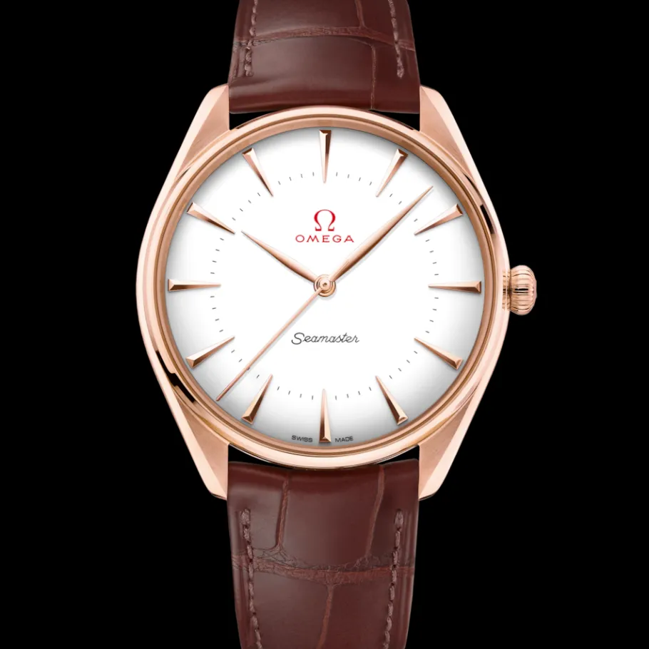 39,5 mm, or Sedna™ sur bracelet en cuir|OMEGA Clearance