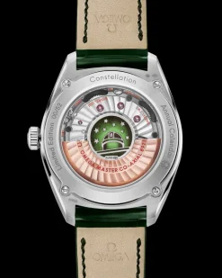 41 mm, platine sur bracelet en cuir|OMEGA Online