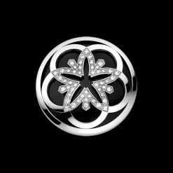 Pendentif, or blanc 18k, diamants, onyx|OMEGA Clearance