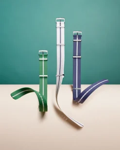 Polyamide, bleu et blanc|OMEGA Clearance